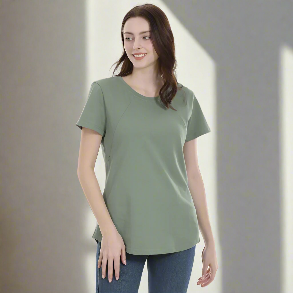 Nursing + Maternity Short Sleeve Shirt