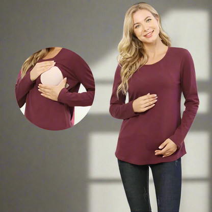 Nursing + Maternity Long Sleeve Shirt